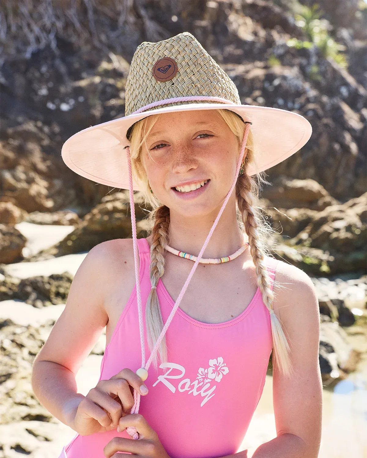ROXY | 2-7 PINA TO MY COLADA SOLID STRAW HAT