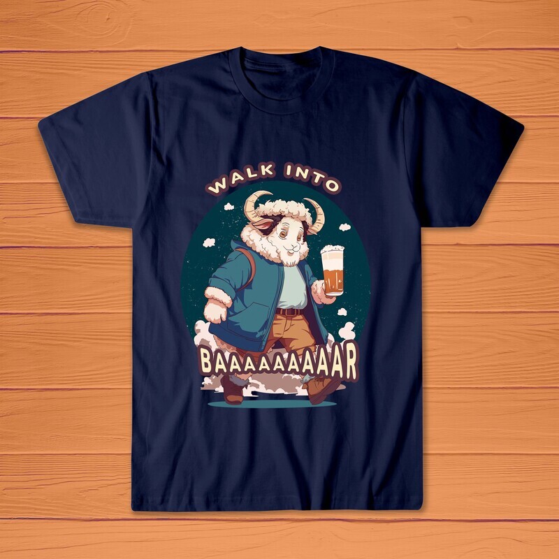 Sheep Walk Into a Baaaaaarr, Drinking Beer Funny Dad Jokes T-shirt, Perfect Gift for Father&#39;s Day, Funny T-shirt, Meme, Dad Jokes, Lamb
