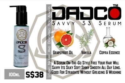 Savvy S3 Serum (Shine and Smooth) 100 ml