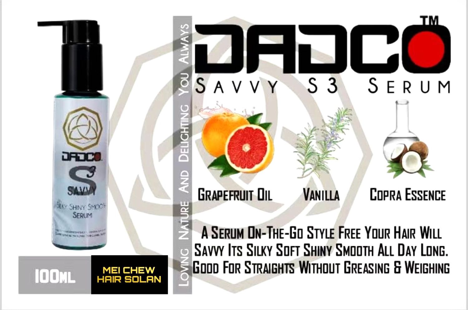 Savvy S3 Serum (Shine and Smooth) 100 ml