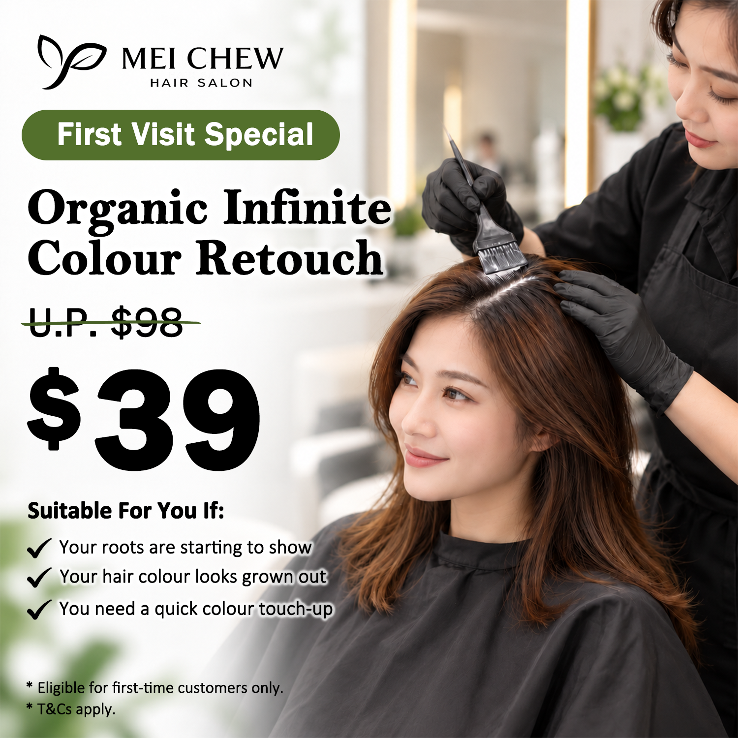 Organic Infinite Colour Retouch — First Visit Offer Only