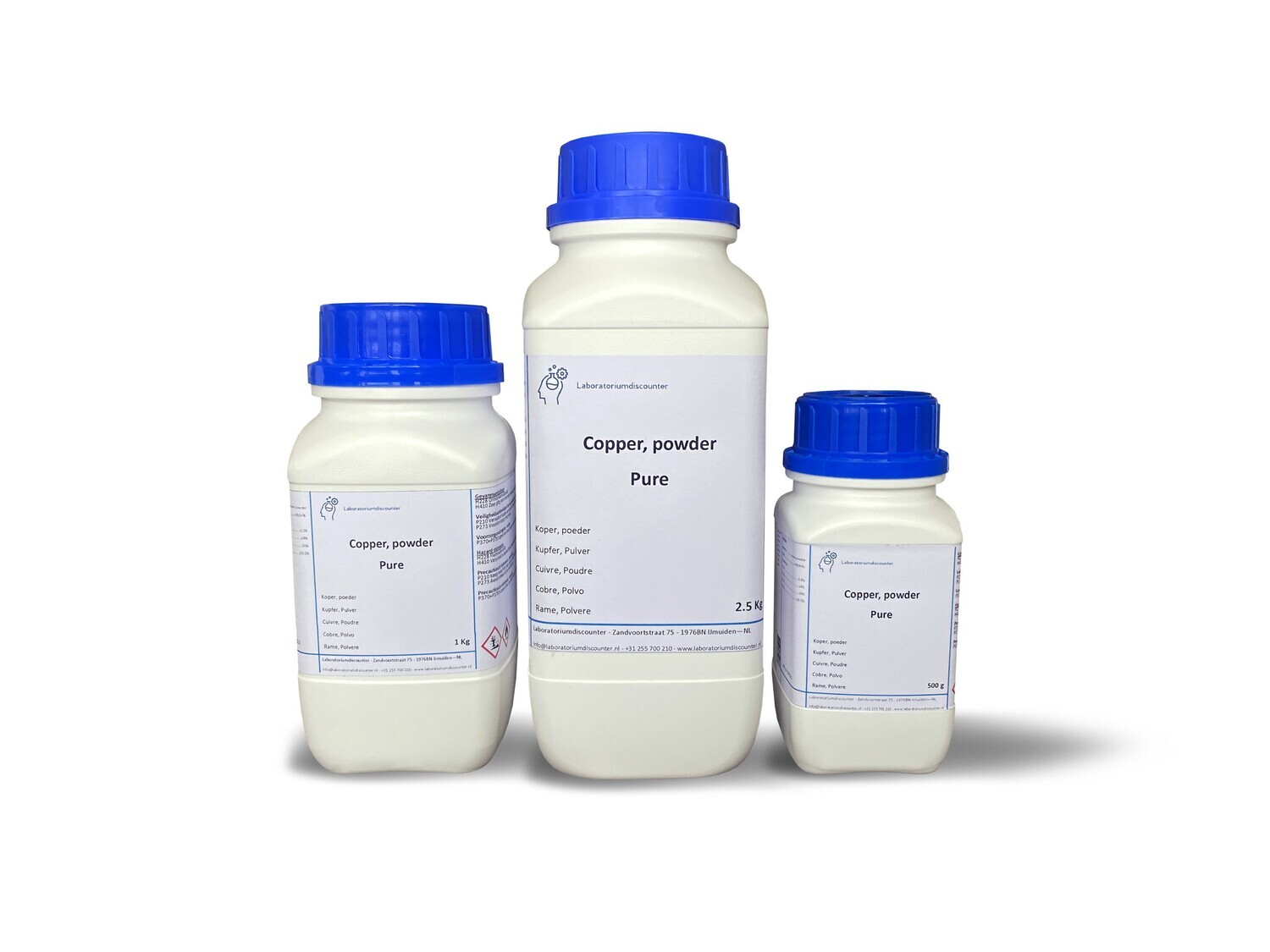 Polvo de cobre 99.9%, extra puro <75 µm 2.5 kilogramo