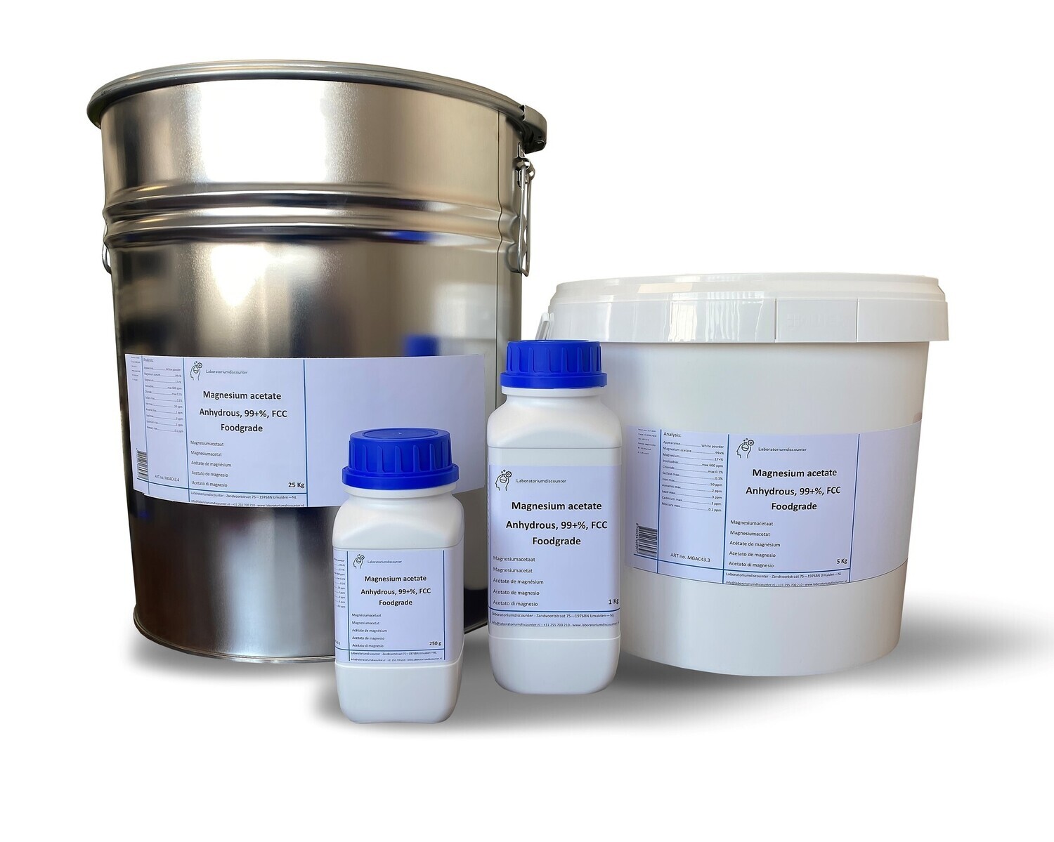 Magnesiumacetat 99 +%, anhydrous, FCC, Foodgrade 1 Kilogram