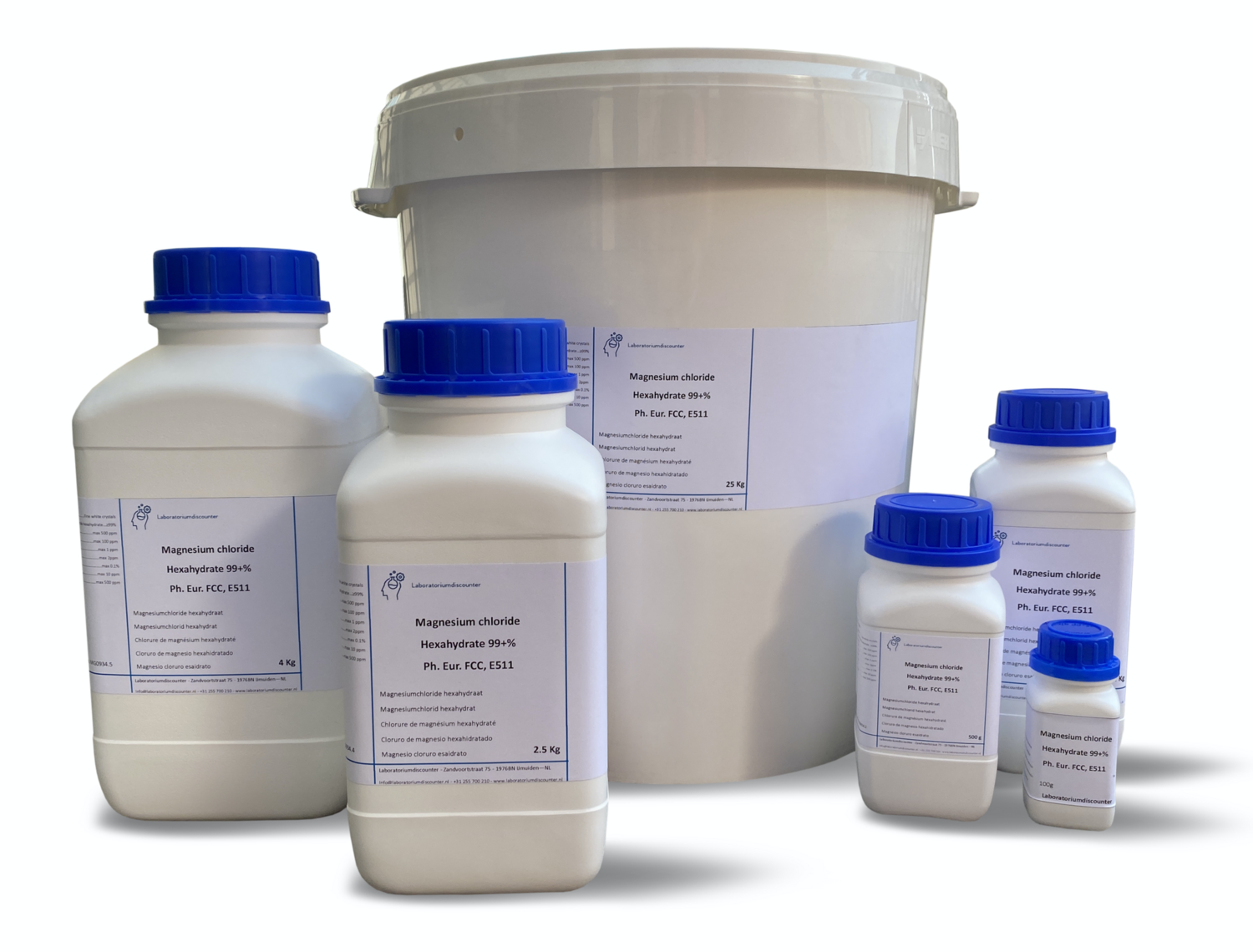 Magnesium chloride hexahydrate 99 +%. Ph. Eur, BP, FCC, food grade 4 Kilogram