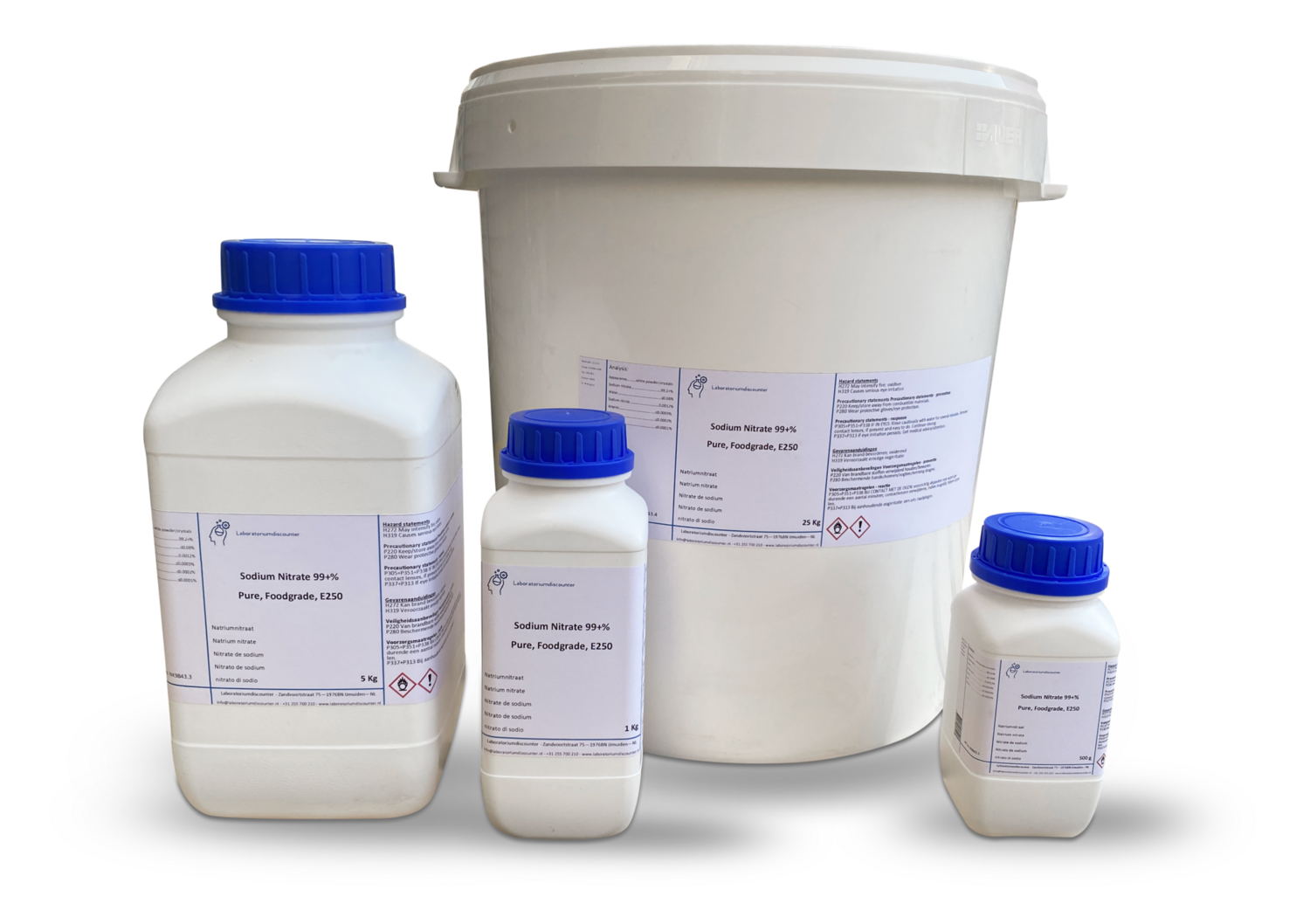 Sodium nitrate 99 +%, pure, food grade, E 251 25  Kilogram