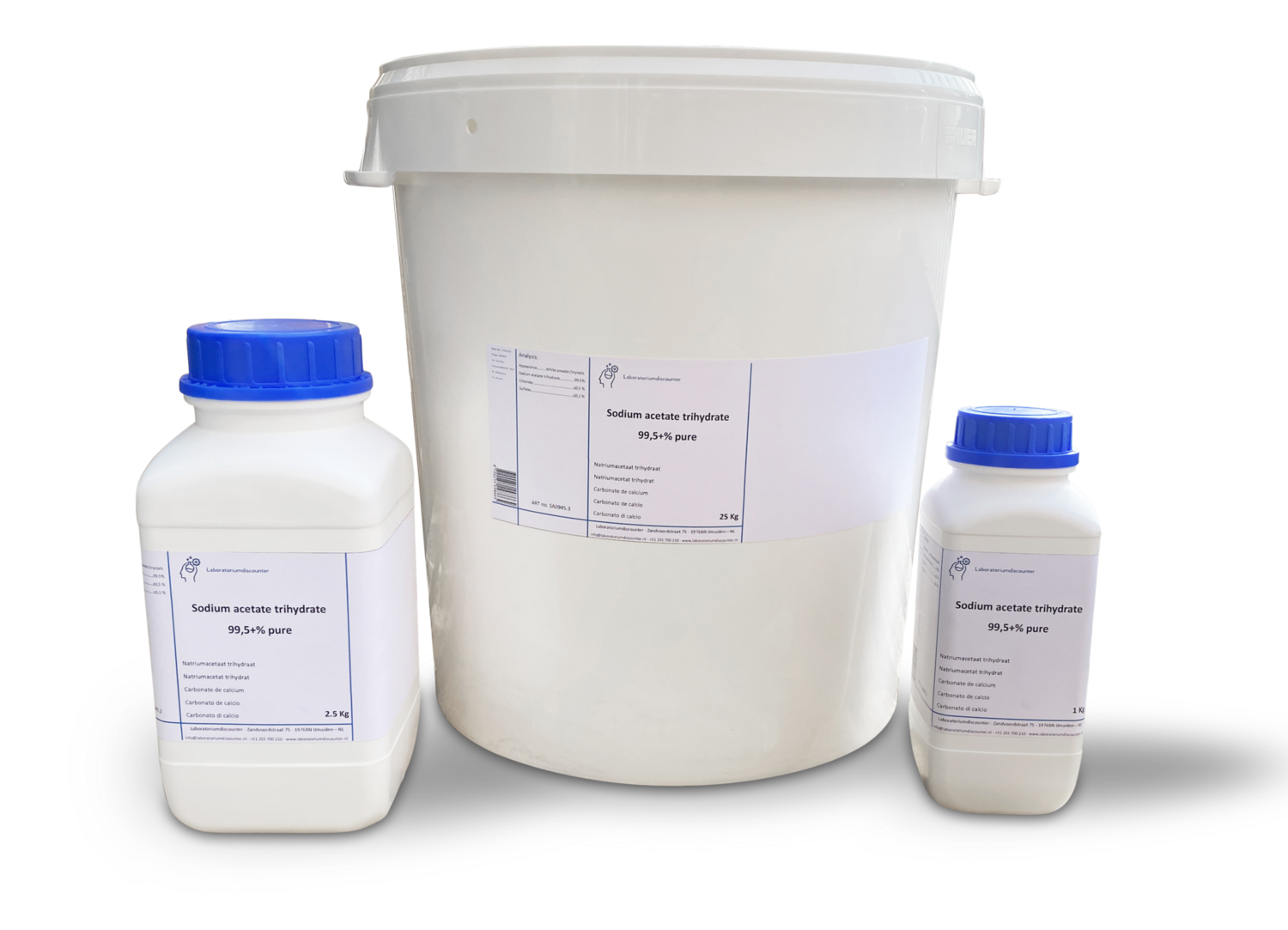 Sodium acetate trihydrate 99,5+% pure 500 gram