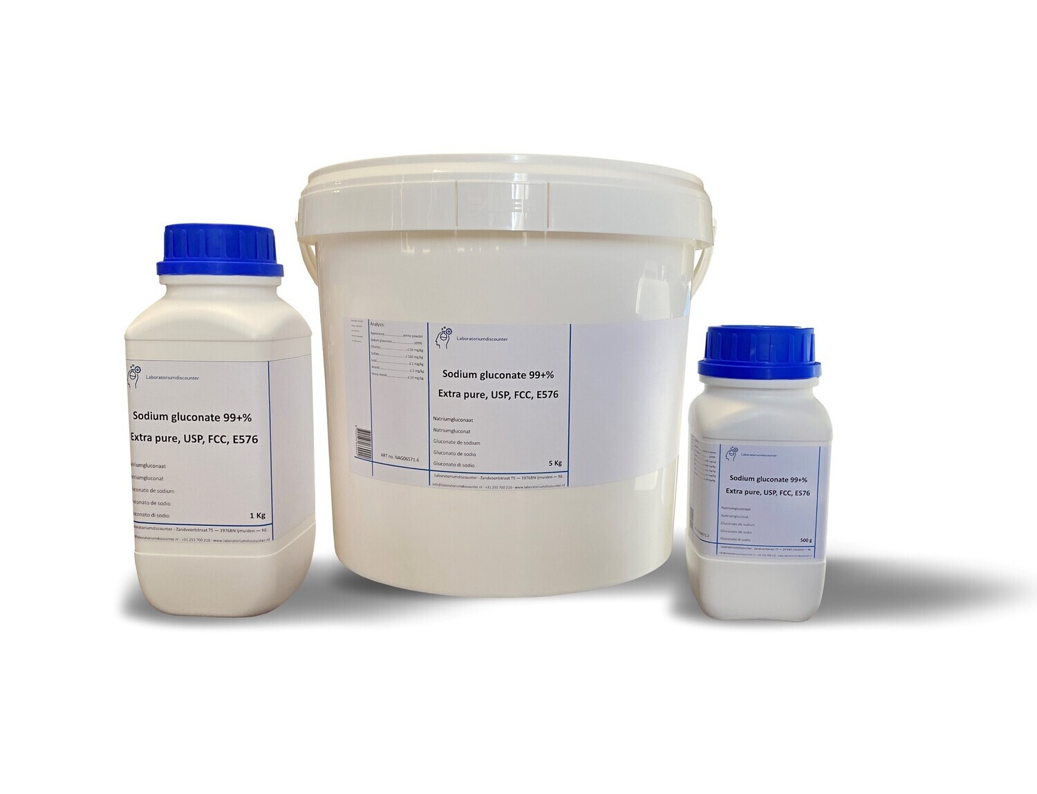 Sodium Gluconate 99 +% Extra pure, food grade, USP, FCC, E576 100 gram