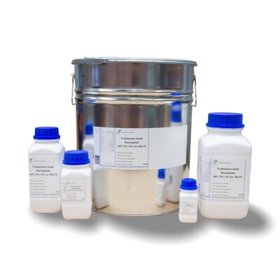 Citrato di tri-potassio monoidrato USP/FCC/pH. EURO. 99,5+% 25 chilogrammi