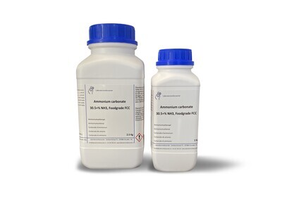 Ammonium Carbonate 30.5+% NH3, Food Grade FCC 1 Kilogram