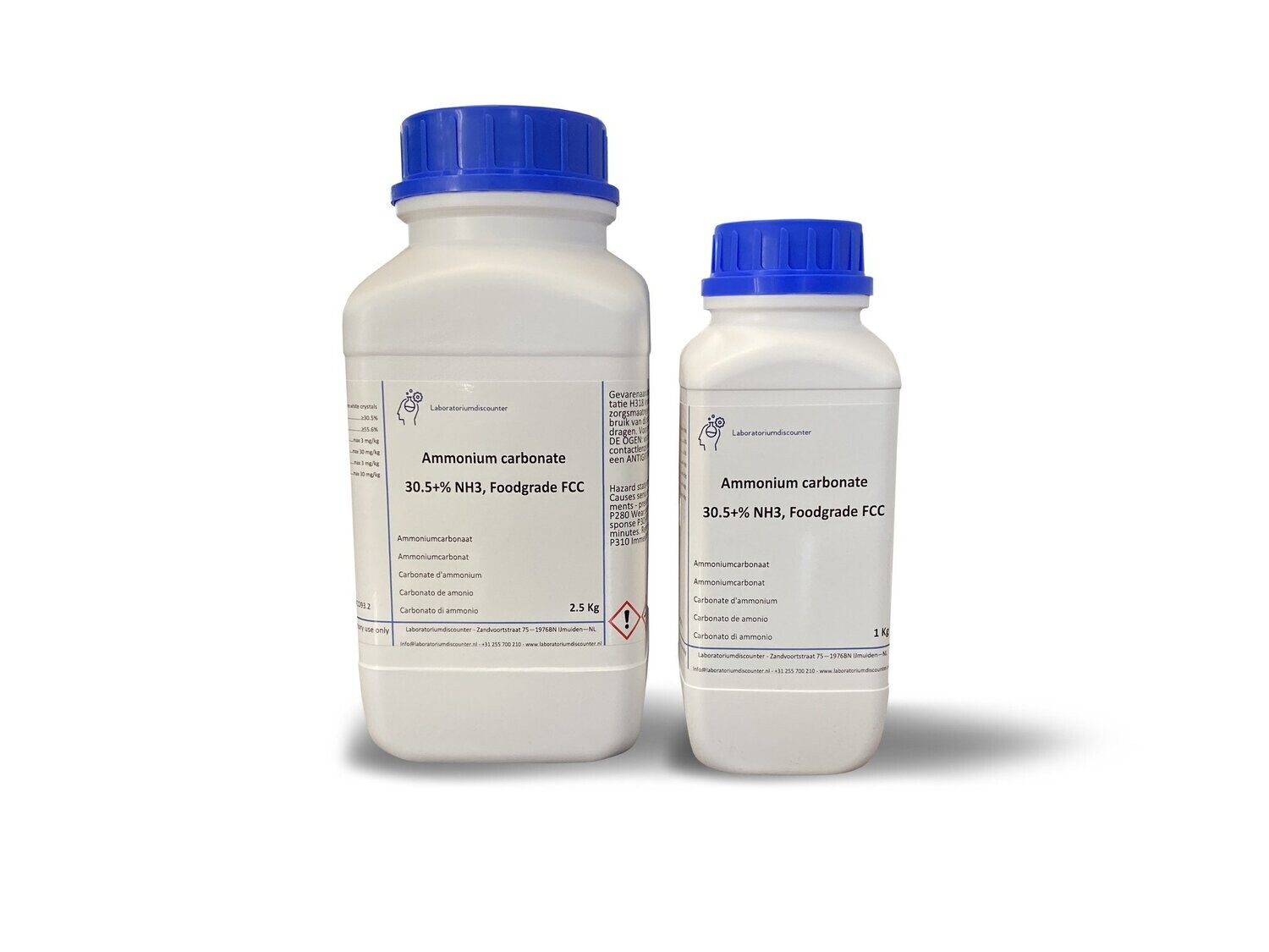 Ammonium Carbonate 30.5+% NH3, Food Grade FCC 2.5 Kilogram