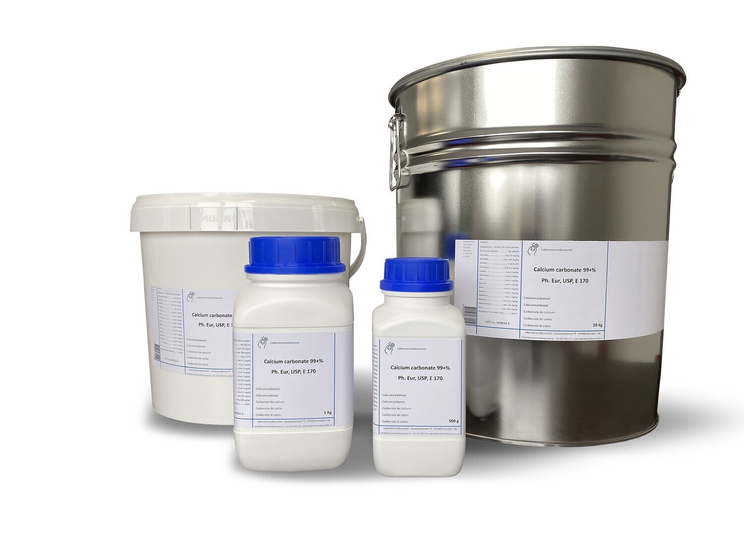 Calcium Carbonate 99 +%, Ph. Eur, USP, E170 20 Kilogram