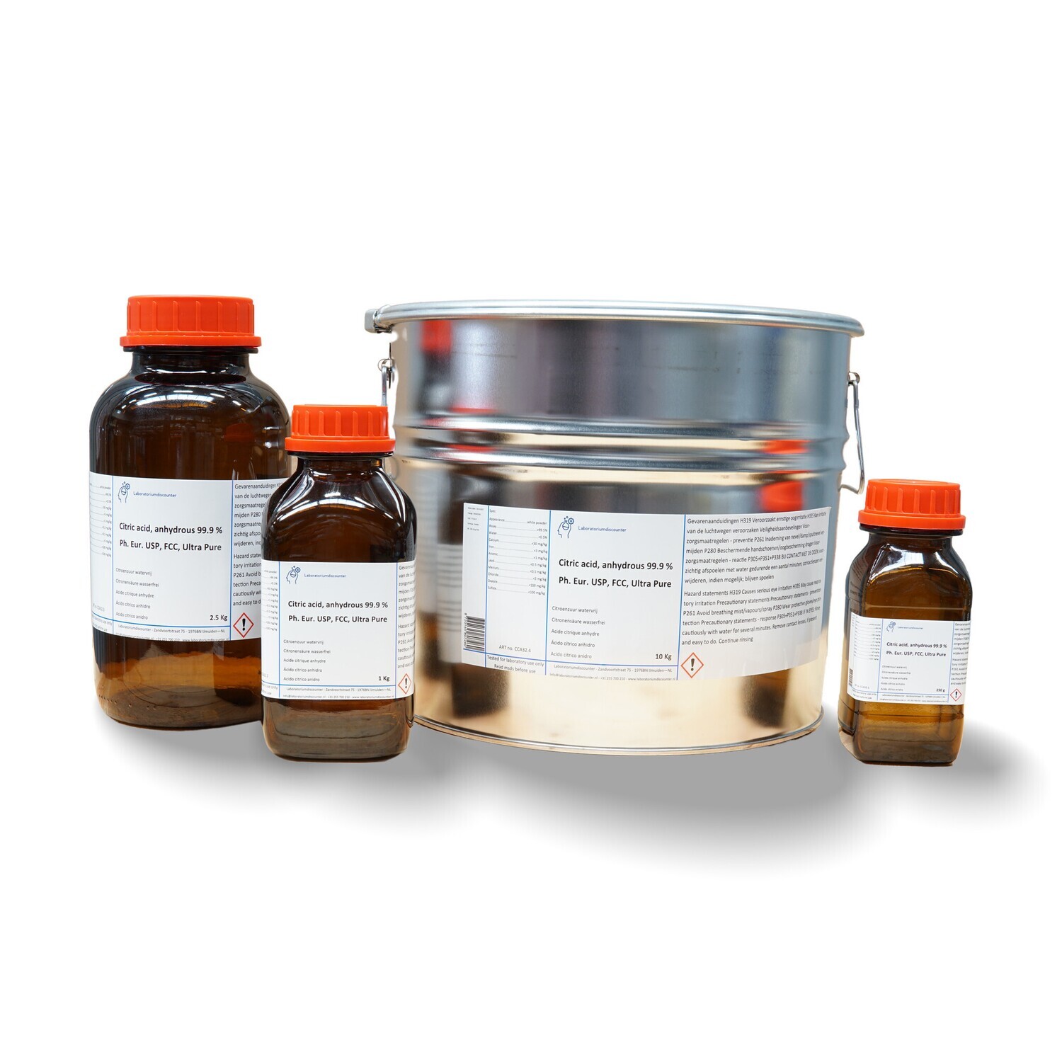 Citric acid, anhydrous 99.9 %, Ph . Eur. USP, FCC, Ultra Pure 10 Kilogram