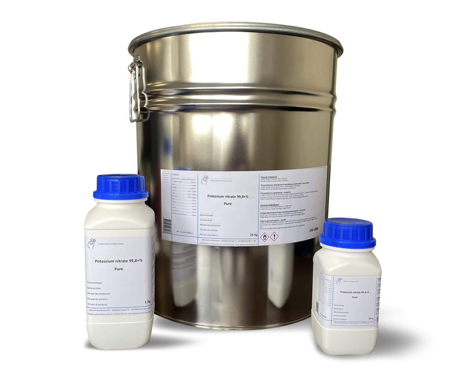 Potassium Nitrate 99.5 +%, pure, Food grade, E252 25 Kilogram