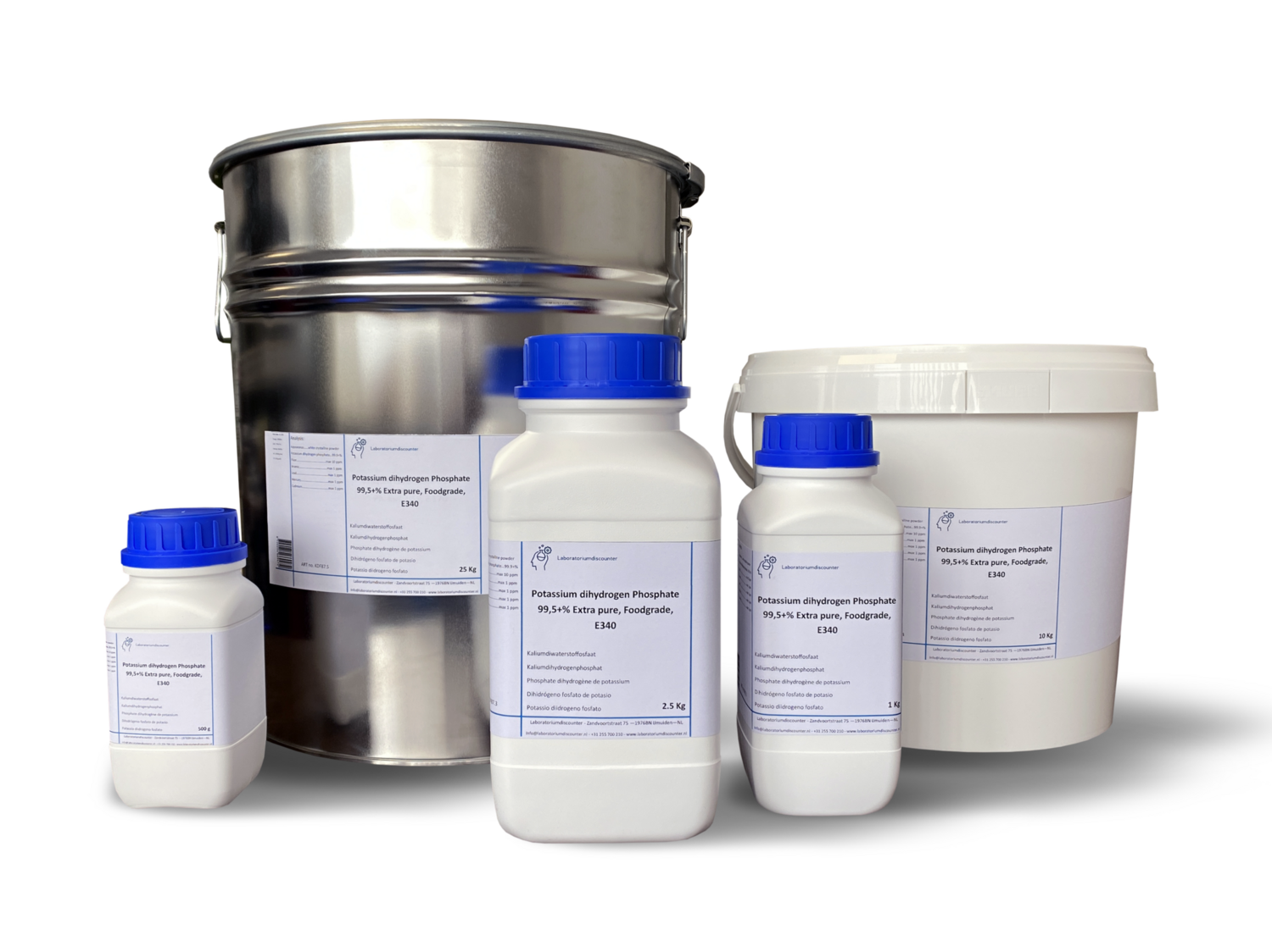 Potassium dihydrogen phosphate 99.5 +% extra pure, food grade, E340 500 gram