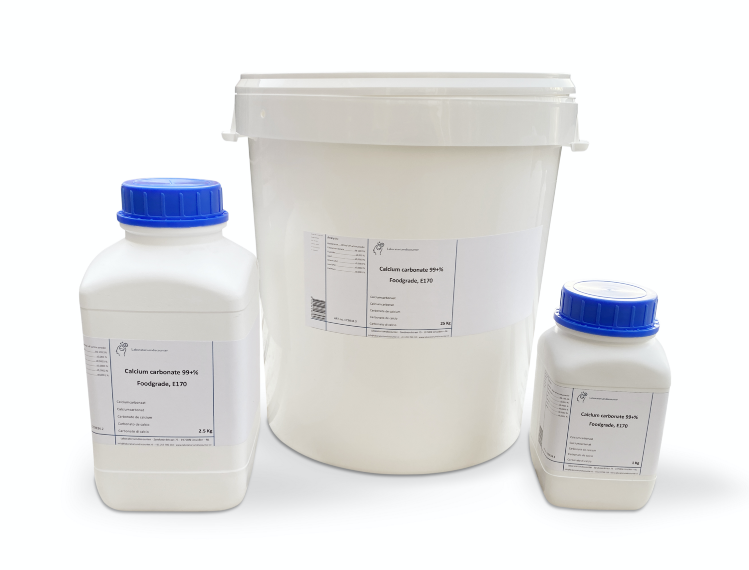 Calcium carbonate 99+%, foodgrade, E170 1 Kilogram