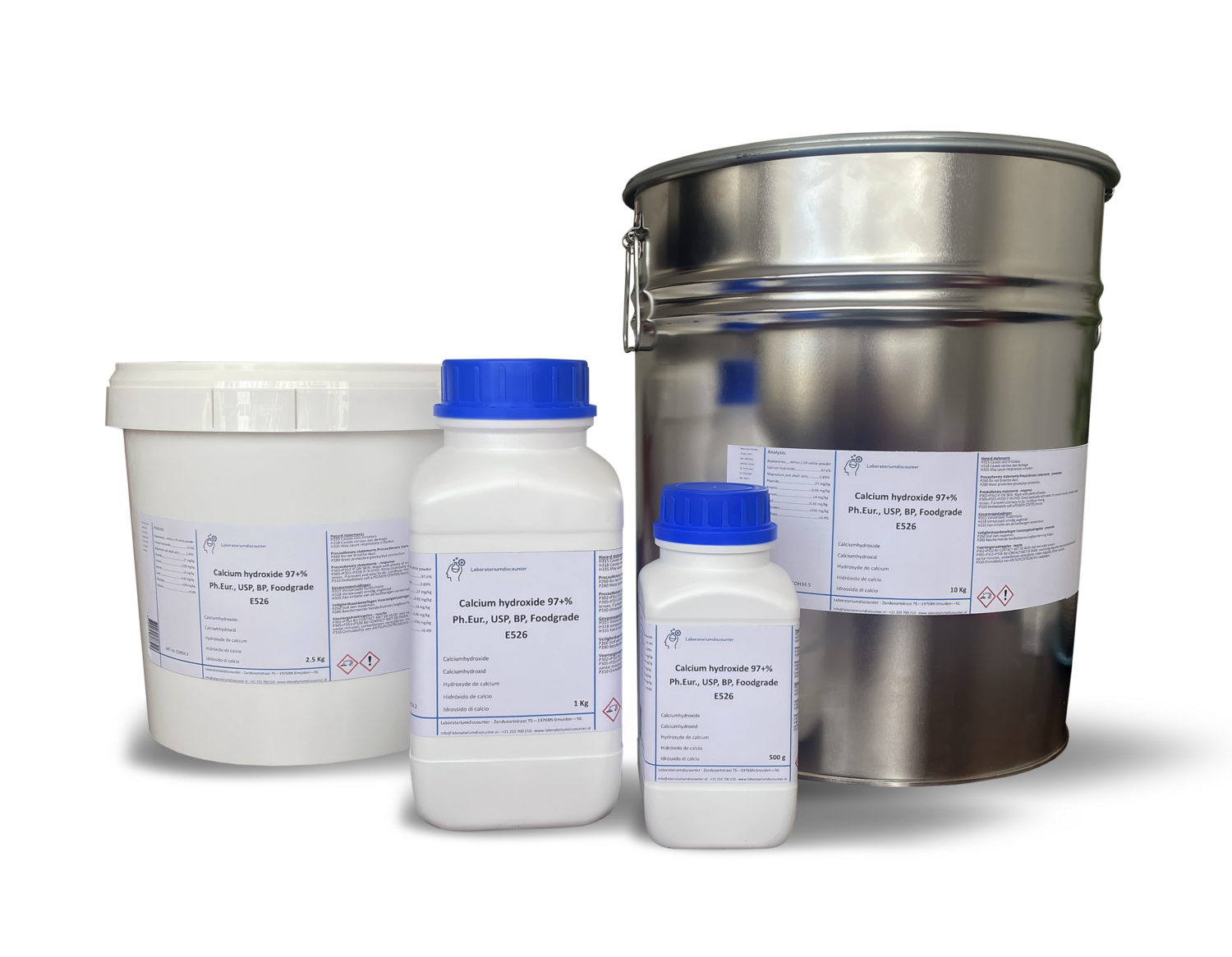 Calcium hydroxide 97 %, Ph.Eur., USP, BP, Foodgrade E526 2.5 Kilogram