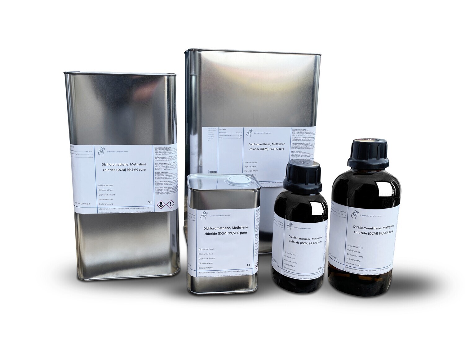 Dichloromethane 99,5+%, pure 500 Milliliter in glazen fles