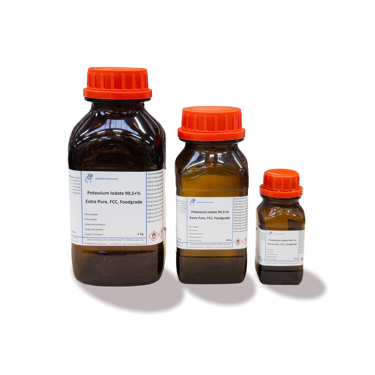 Potassium Iodate 99.5+% Extra Pure, FCC, Food Grade 1 Kilogram