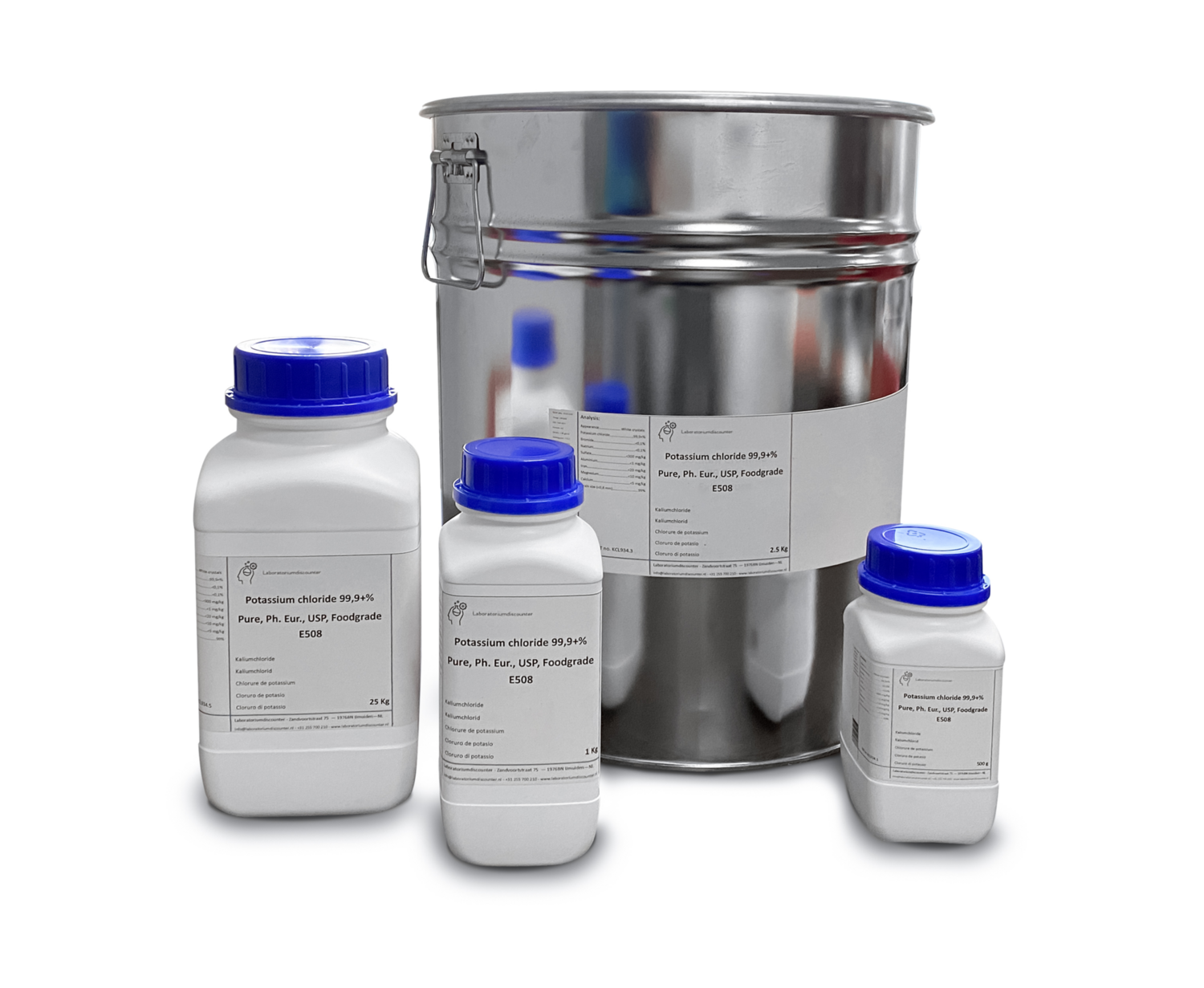 Potassium Chloride 99.9 +% pure, Ph. Eur., USP, food grade 500 gram