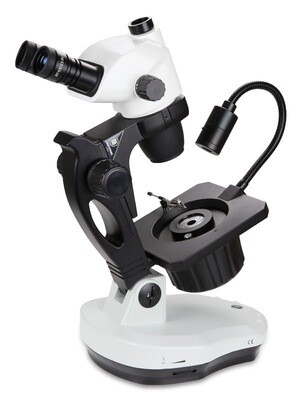 NexiusZoom (EVO) NZ.1703‑GEML voor gemmologie Trioculair met 0,65-5.5 objectief en Opvallende 1 W LED-verlichting