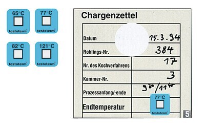 Point de mesure de température irréversible, 82 °C