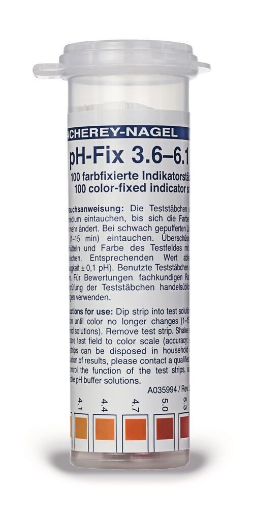 pH indicator strips pH-Fix pH 3.6 - 6.1 in round packaging