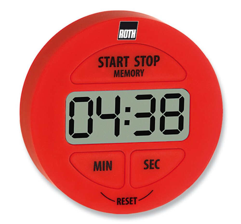 Timer ROTILABO® with Count-down/Count-up, red