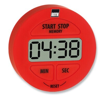 Timer ROTILABO® with Count-down/Count-up, red