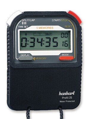 Stopwatch with calibration certificate