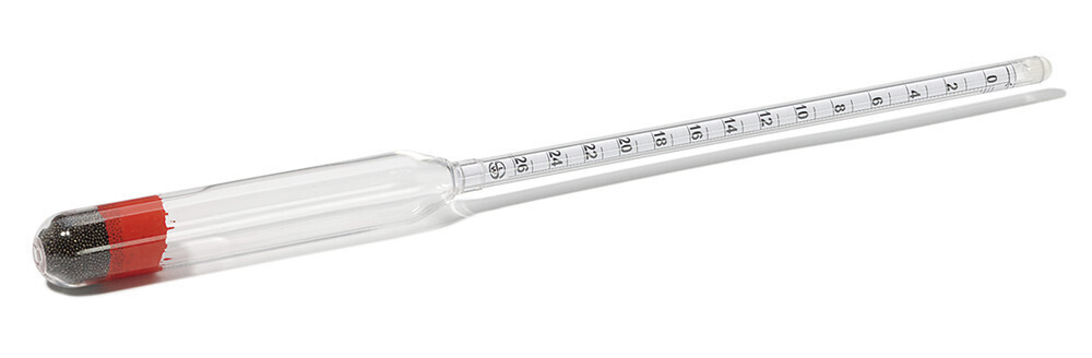 Polycarbonate areometer for density measurement, 1,400 to 1,620 g/cm³