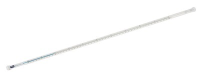 Thermomètre de précision de haute précision Avec revêtement de sécurité FEP, -10 à +100 °C, 0,5 °C, 0,5 °C, 270 mm