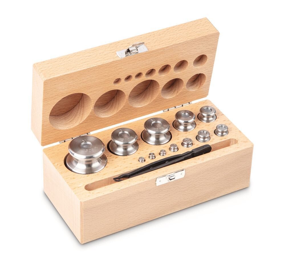 Weight set OIML class M1 With certificate, 9 weights from 1 to 100 g