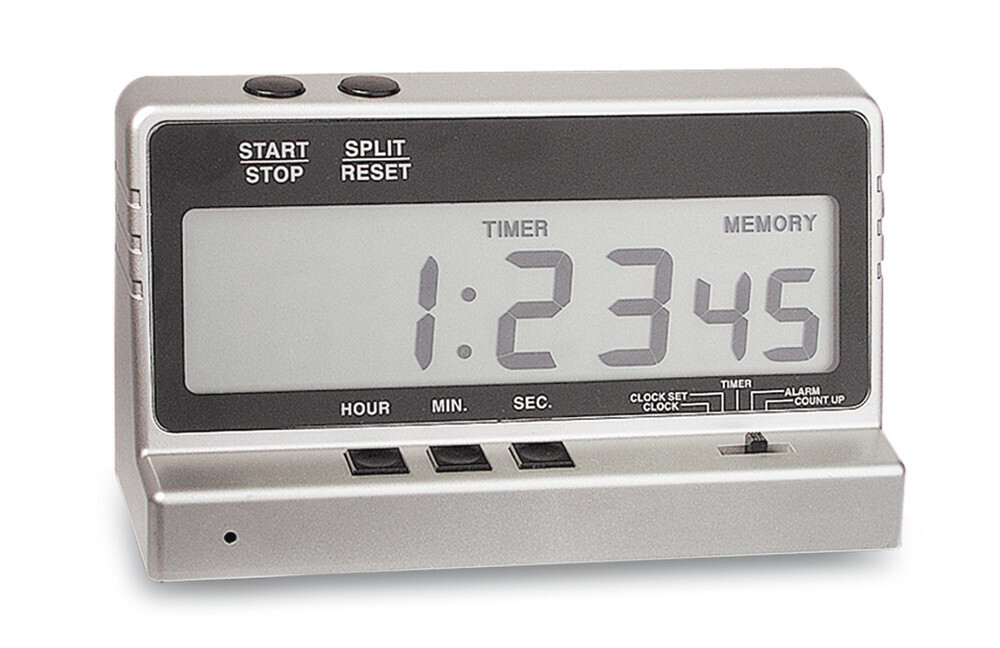 Timer with large LCD display