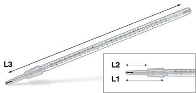 Ground thermometer, 0 to +150 °C, 0.5 °C, 385 mm, 85 mm