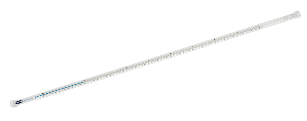 Thermomètre de précision de haute précision Avec revêtement de sécurité FEP, -10 à +200 °C, 0,5 °C, 0,5 °C, 450 mm