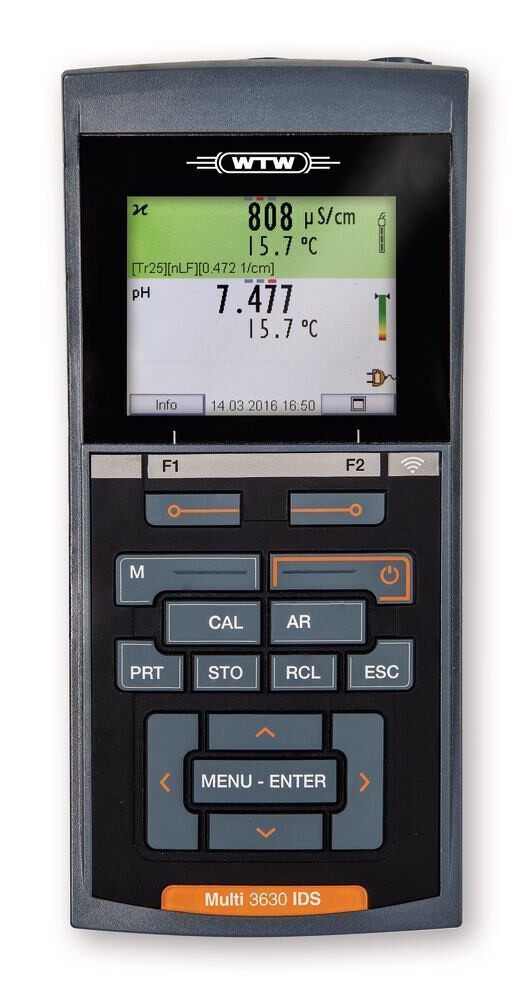 Combination handheld measuring instrument MultiLine® Multi 3630 IDS with three measuring channels, basic without sensor