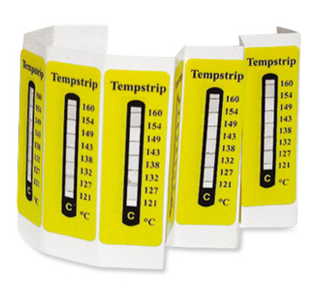 Bandelettes de mesure de température irréversibles, 121-127-132-138-143-149-154-160 °C