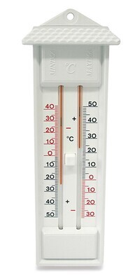 Thermomètre maximum/minimum écologique, en plastique