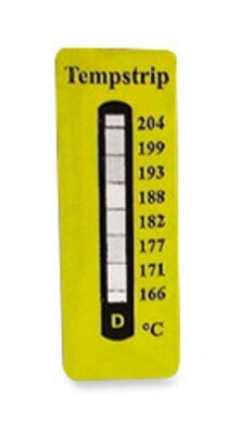 Temperaturmessstreifen irreversibel, 166-171-177-182-188-193-199-204 °C