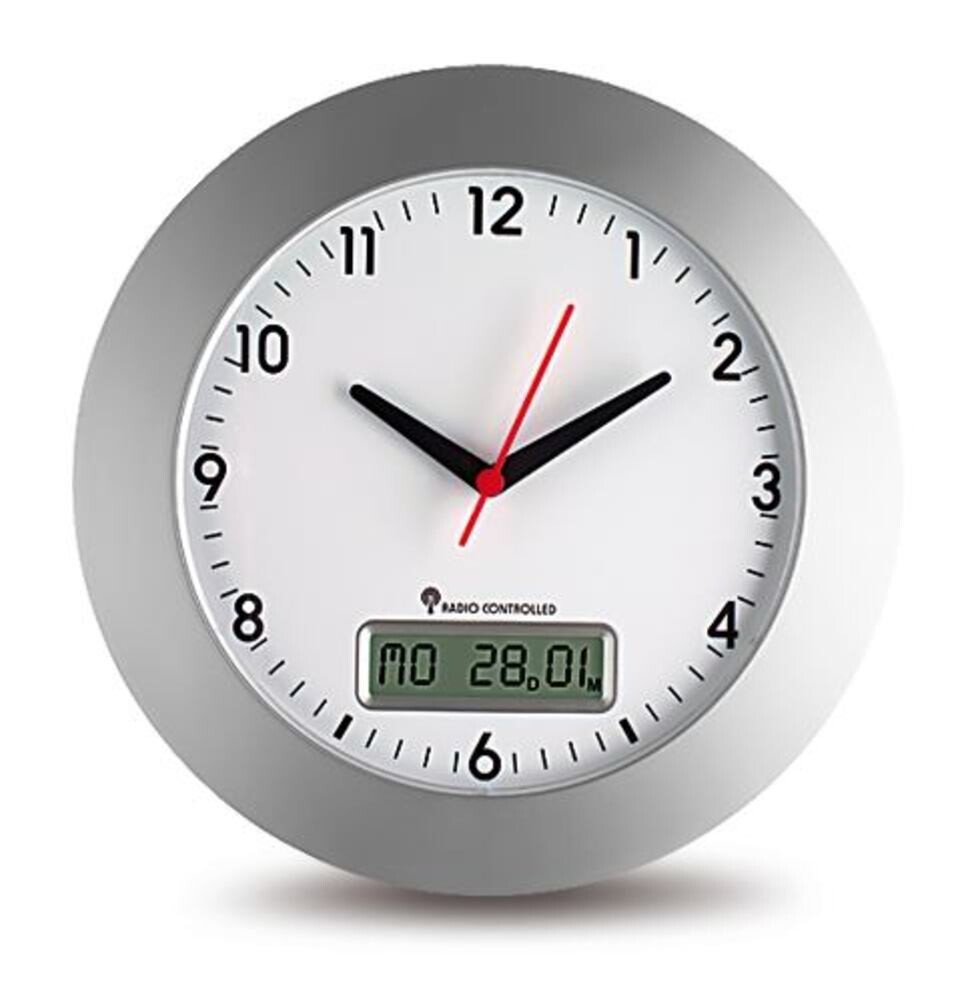 Radio-controlled wall clock, , 300 mm