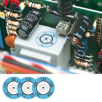 Indicadores de temperatura mini irreversibles, 143-149-154-160-166 °C