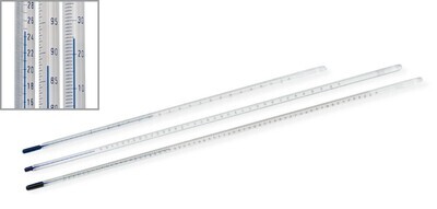 Precision thermometer with very high accuracy with DAkkS calibration certificate. Fully immersive set, yes, -20 to +102 °C, 0.2 °C, 0.2 °C, 435 mm