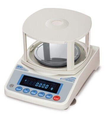Precision scale Models FX series with internal calibration, dust and water protection according to IP 65, 0.001 g, 320 g, FZ-300i-WP (W)