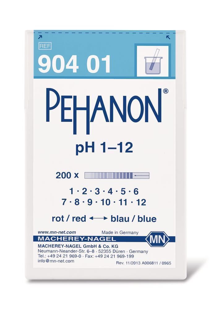 Carta indicatrice PEHANON® pH 1,0 - 12,0