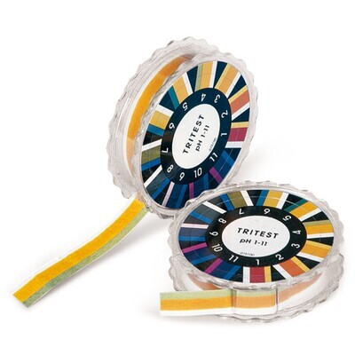 pH indicator paper three zones with three indicator zones TRITEST