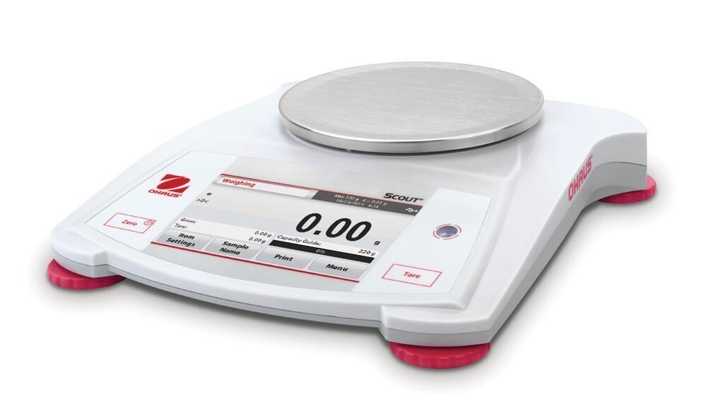 Bilancia di precisione serie Scout serie STX con touchscreen e funzioni aggiuntive, 0,01 g, 620 g, STX622