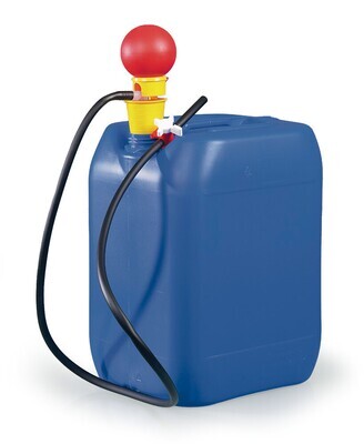 Tank pump OTAL® PP manually operated, with PVC hose and PP/PE tapTransport tubes 12 mm, 1 piece
