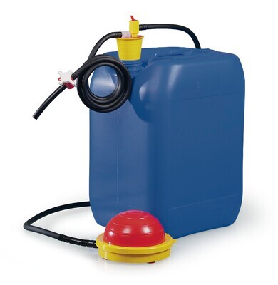 Bomba de depósito OTAL® PP Con pedal, con manguera de PVC y grifo de PP/PETubos de transporte 12 mm, 1 pieza