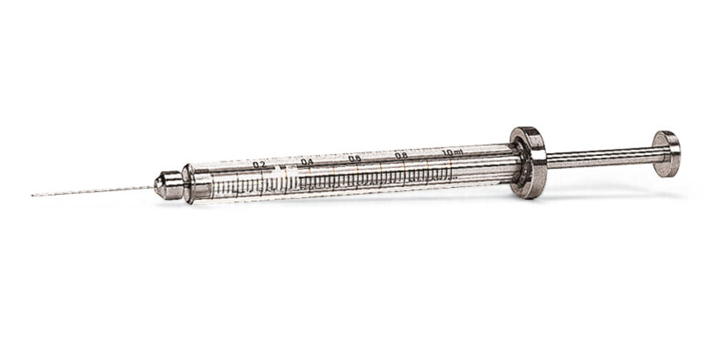 Gastight syringe with screw head connection, 1.0 ml, 1 piece