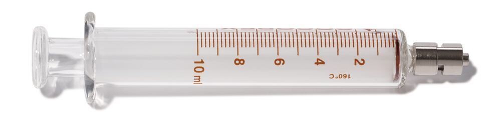 Siringa in vetro Dosys con connessione Luer Lock (vetro, metallo), 250 ml, 1 pezzo